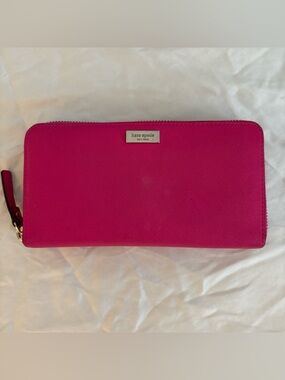 Kate Spade Hot Pink Zip-Around Wallet